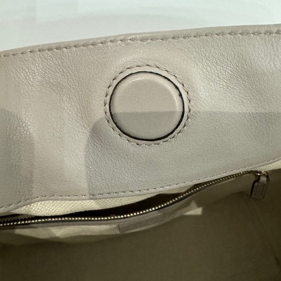 GUCCI Grey Monogrammed Leather Top Handle Bag - Picture 13 of 14